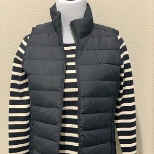 Black and ivory striped J.Crew top XXS